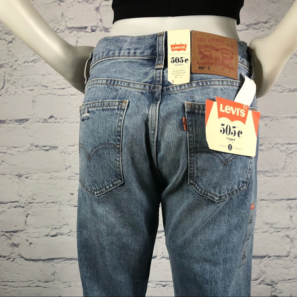 Levi’s 505c Cropped Orange Tab Vintage Style - Picture 7 of 8